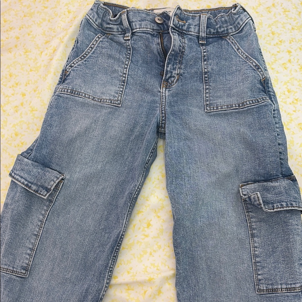 Abercrombie Kids High Rise Wide Leg Jeans